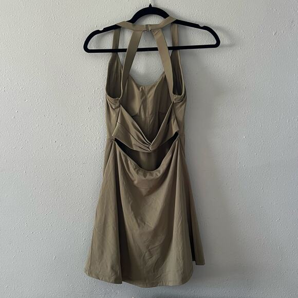 Halara Softlyzero Airy Backless Twisted Dance Active Dress Green Size Medium - Picture 3 of 8